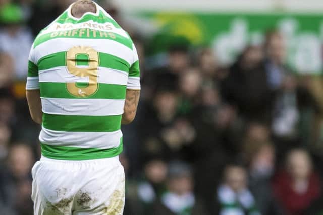 Celtic's Leigh Griffiths is replaced after suffering an injury. Picture: SNS/Craig Williamson