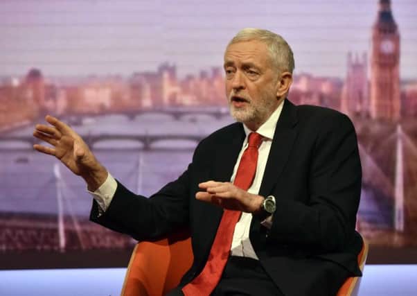 Labour leader Jeremy Corbyn appearing on The Andrew Marr Show. Picture: Getty/BBC