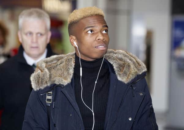 Celtic transfer target Charly Musonda arrives at Glasgow Airport. Picture: SNS