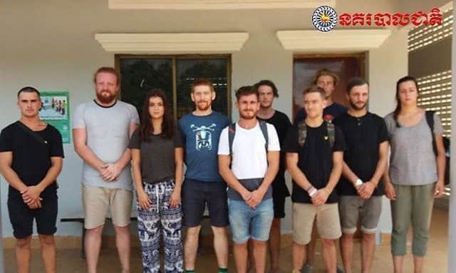 The foreigners who were charged (Cambodian National Police via AP)