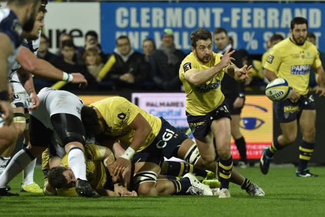 Laidlaw in action for Clermont against Montpellier on January 28 2018. Picture: AFP/Getty Images