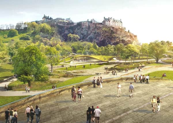 An artist's impression of the revamped Ross Bandstand in Princes Street Gardens, Edinburgh. Picture: TSPL