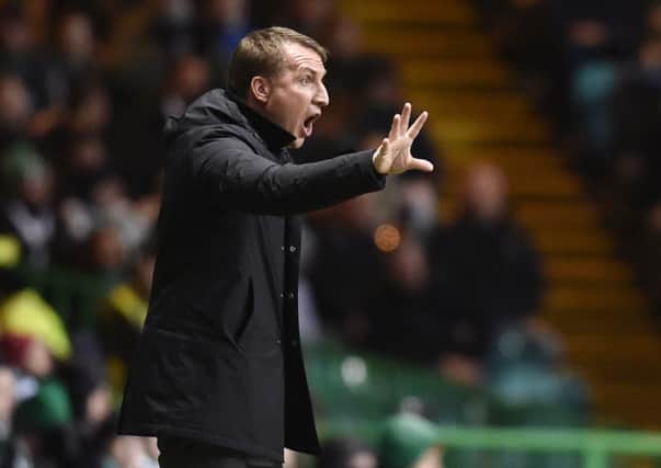 Brendan Rodgers on the touchline during Celtic's win over Hearts. Picture: SNS