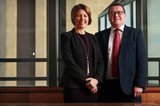 Finance director Susanne Godfrey and managing partner Murray McCall. Picture: Stewart Attwood