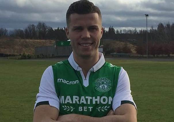 Florian Kamberi has been unveiled as a Hibs player. Picture: Hibernian FC