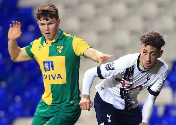 Glenn Middleton in action for Norwich City under-21s against Tottenham Hotspur Under-21s in March 2016. Picture: Getty Images