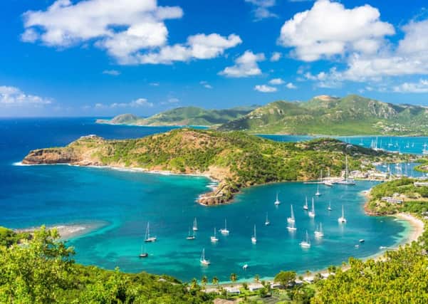 A view of English Harbour from Shirley Heights, Antigua