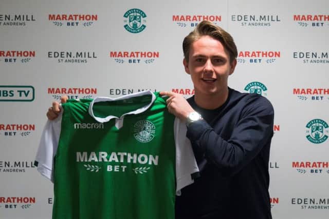 Scott Allan has rejoined Hibs on loan from Celtic. Picture: HibsOfficial/Twitter