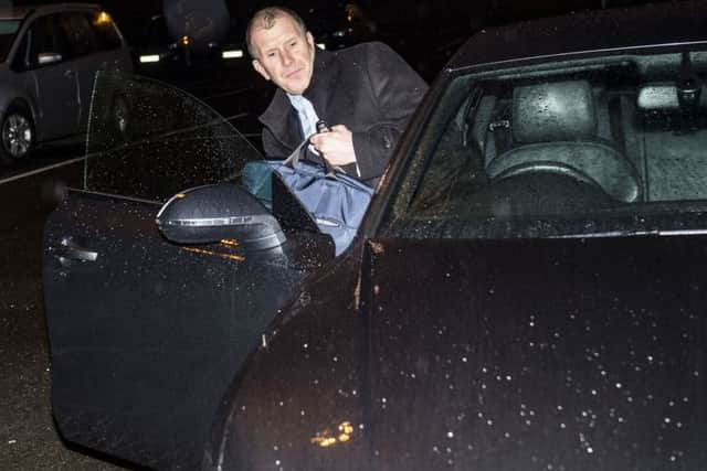 Stewart Regan leaves Hampden after quitting as 
 SFA chief executive. Picture: Gary Hutchison/SNS