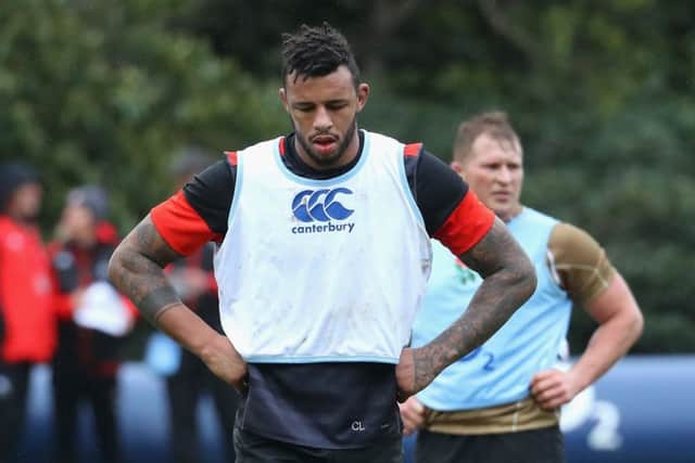 Courtney Lawes during an England training session. Picture: Warren Little/Getty Images
