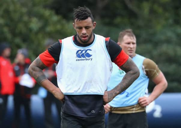 Courtney Lawes during an England training session. Picture: Warren Little/Getty Images