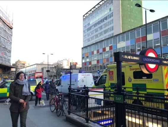 Police at the scene. Photo: @korinagrg/PA Wire