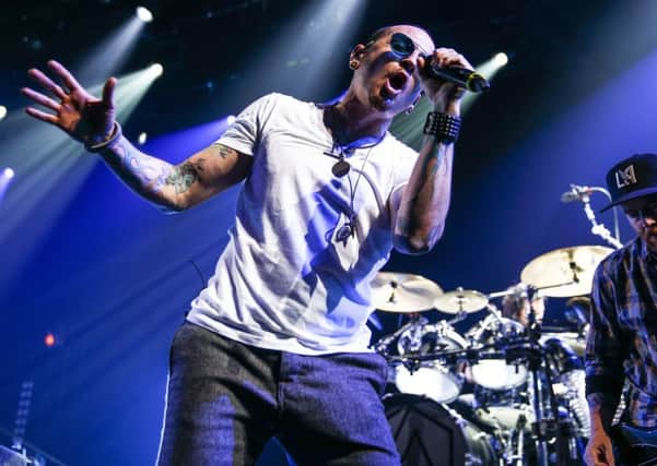 Linkin Park perform on stage. Those in the music industry suffer mental health problems in higher numbers than the general population. Picture: Rich Fury/Getty Images