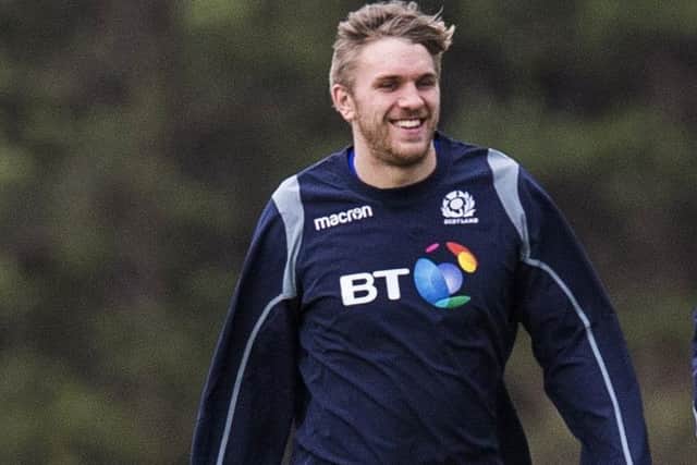 30/01/18
SCOTLAND TRAINING
THE ORIAM - EDINBURGH
Scotland's Chris Harries (left) and Byron McGuigan