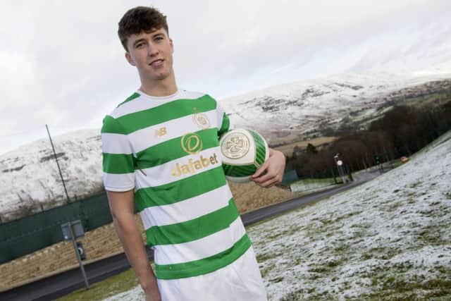 Jack Hendry is unveiled at Lennoxtown. Picture: SNS Group