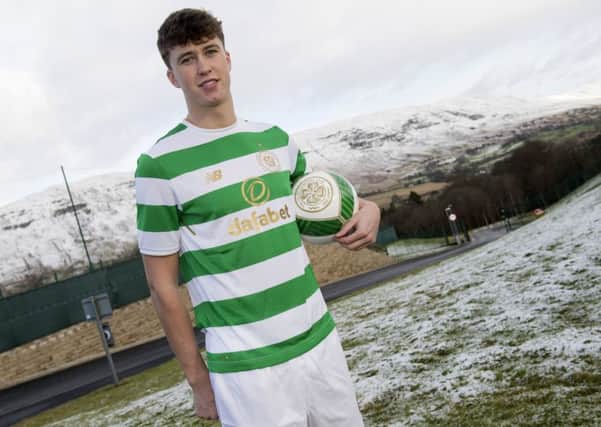 Jack Hendry is unveiled at Lennoxtown. Picture: SNS Group