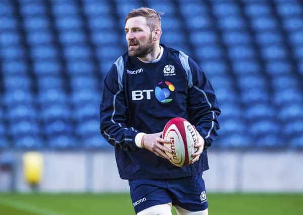 John Barclay during the captain's run at BT Murrayfield on Friday. Picture: Gary Hutchison/SNS/SRU