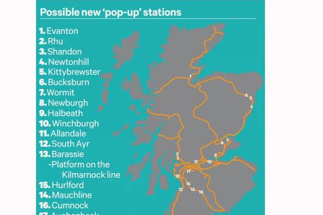 The possible new 'pop-up' stations