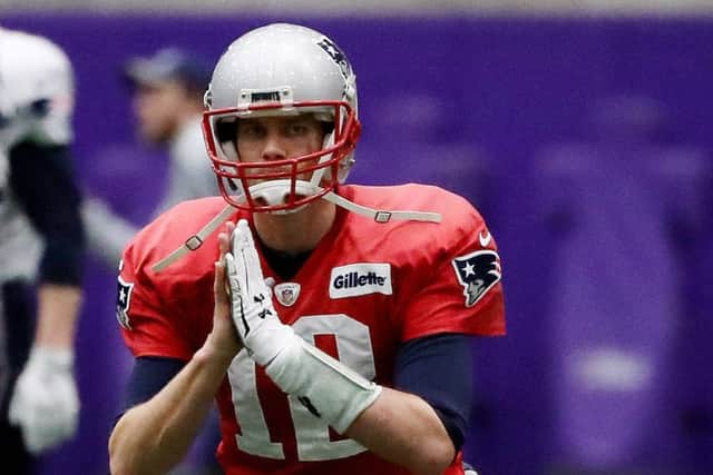 40-year-old Tom Brady is praying for a Patriots victory in Sunday's Super Bowl clash against Philadelphia Eagles. Picture: Elsa/Getty Images