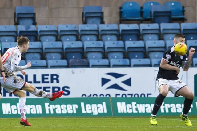 Davis Keillor-Dunn scores as Ross County beat Dundee. Picture: SNS/Kenny Smith