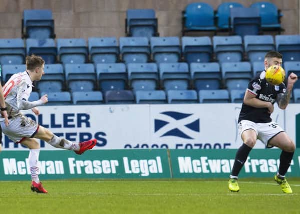 Davis Keillor-Dunn scores as Ross County beat Dundee. Picture: SNS/Kenny Smith