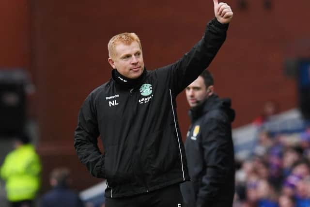 Hibs manager Neil Lennon saw his side defeat Rangers at Ibrox for the second time this season. Picture: SNS