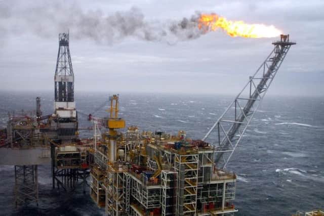 The Buzzard oil field in the North Sea, 50 miles from Aberdeen's coastline. Picture: PA