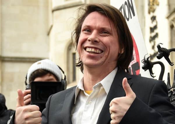Alleged computer hacker Lauri Love outside the Royal Courts of Justice in London. Picture: Kirsty O'Connor/PA