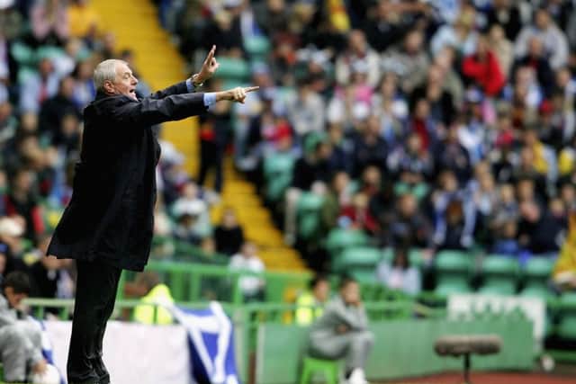 Walter Smith directs operations from the touchline during  Scotlands Euro 2008 qualifier against Faroe Islands at Hampden. Picture: Getty.
