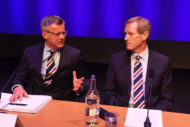 Rangers managing director Stewart Robertson with chairman Dave King. Picture: SNS