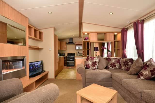 The caravans have plenty of space inside.