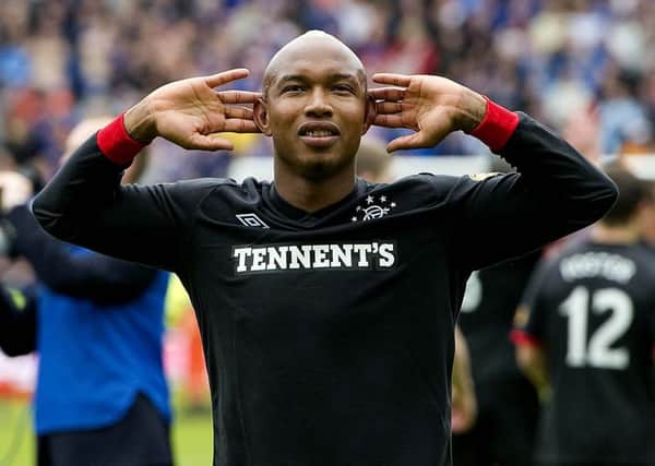 Presidential bid: El Hadji Diouf during his time at Rangers. Picture: SNS Group