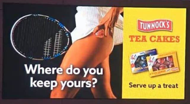 The Tunnock's advert that was banned by the Advertising Standards Authority. Picture: PA Wire