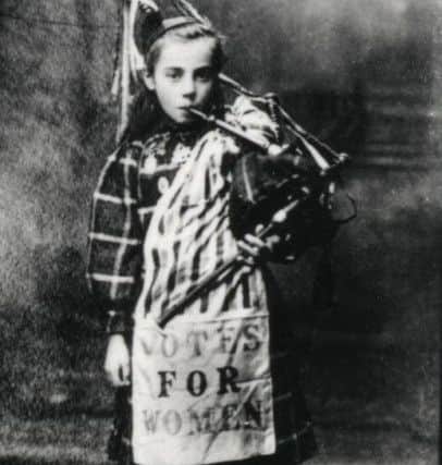 Bessie Watson, aged 9, dressed for the Womens Franchise Procession and Demonstration in October 1909. Picture: The People's Story, Edinburgh Museums & Galleries