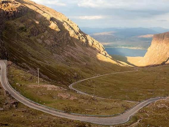 The road is the third highest in Scotland and part of the North Coast 500