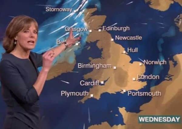The old BBC weather map will be replaced. Picture: BBC