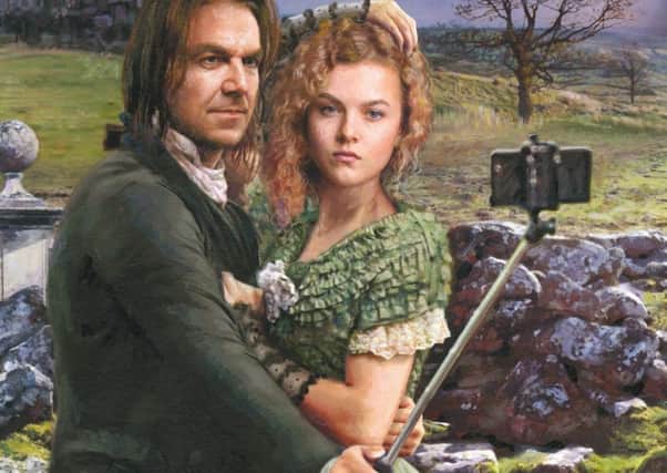 The reworked front cover of Emily Bronte's Wuthering Heights after experts updated the novel to show how the plot would have played out in the digital age. Picture: Drama/PA Wire