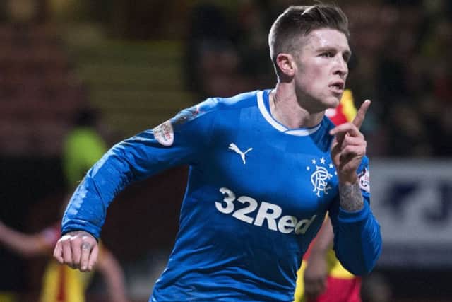 Josh Windass celebrates his goal - but questions were raised over his gesture. Picture: SNS Group