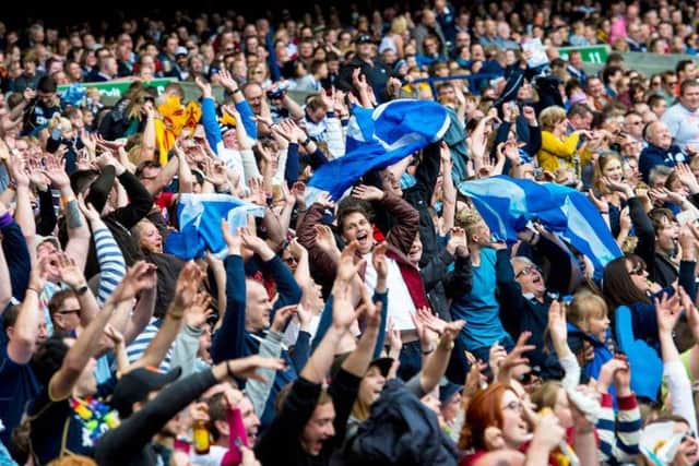 Fans at Murrayfield, which Alexander says sits on the doorstep of a middle-class district.