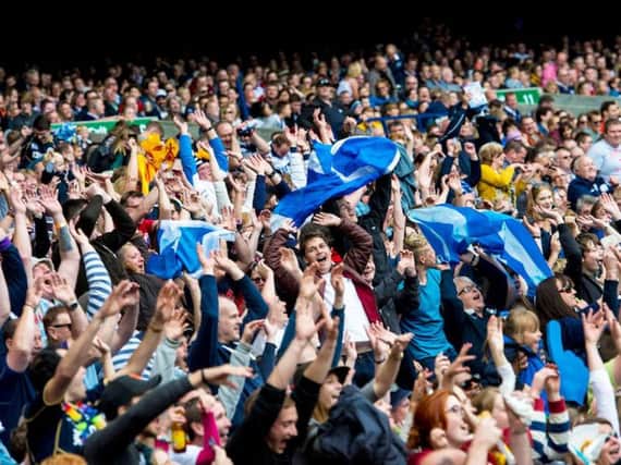 Fans at Murrayfield, which Alexander says sits on the doorstep of a middle-class district.