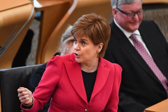 Nicola Sturgeon was grilled by Scottish Greens co-convener Patrick Harvie. Picture: Jeff J Mitchell/Getty Images
