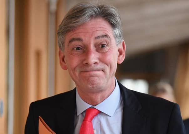 Anas Sarwar refused to sit next to Scottish Labour leader Richard Leonard (pictured). Picture: Jeff J Mitchell/Getty Images