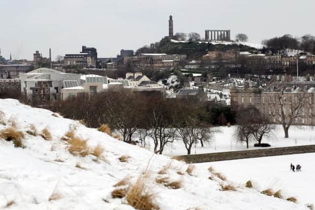Snowfall in Edinburgh. Picture: John Devlin