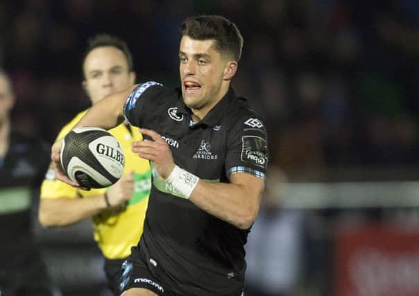 Adam Hastings starts at stand-off for Glasgow against the Dragons. Picture: SNS