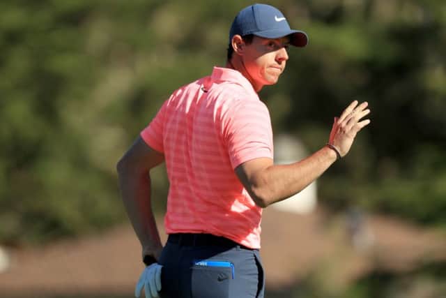 Rory McIlroy marked his debut in the AT&T Pebble Beach National Pro-Am with a four-under effort at Spyglass Hills. Picture: Getty Images