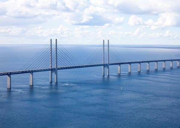 A bridge similar to the Oresund which connects Sweden with Denmark could link Scotland and Northern Ireland, according to a leading architect. Picture: Creative Commons.