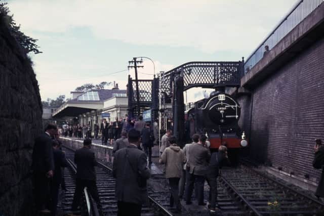 Crowds at the original St Andrews station gather for a railtour in 1965. The five mile stretch of line to the university town from Leuchars closed in 1969. Picture: George Robin/Wikicommons
