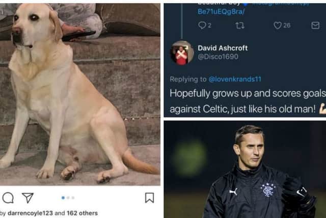 The instagram post in question, David's reply and Lovenkrands himself