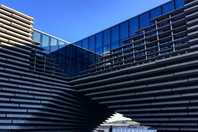 Work is underway to fit out Dundee's V&A museum ahead of its opening in September.