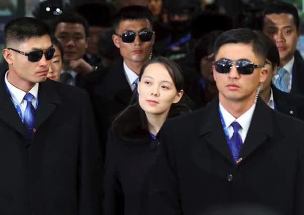 North Korean leader Kim Jong Un's sister Kim Yo Jong with assorted henchmen Picture: (AFP/Getty)
